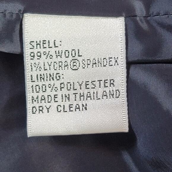 Talbots Petites Wool Navy Blue Blazer Women's Size 10P - Picture 13 of 13